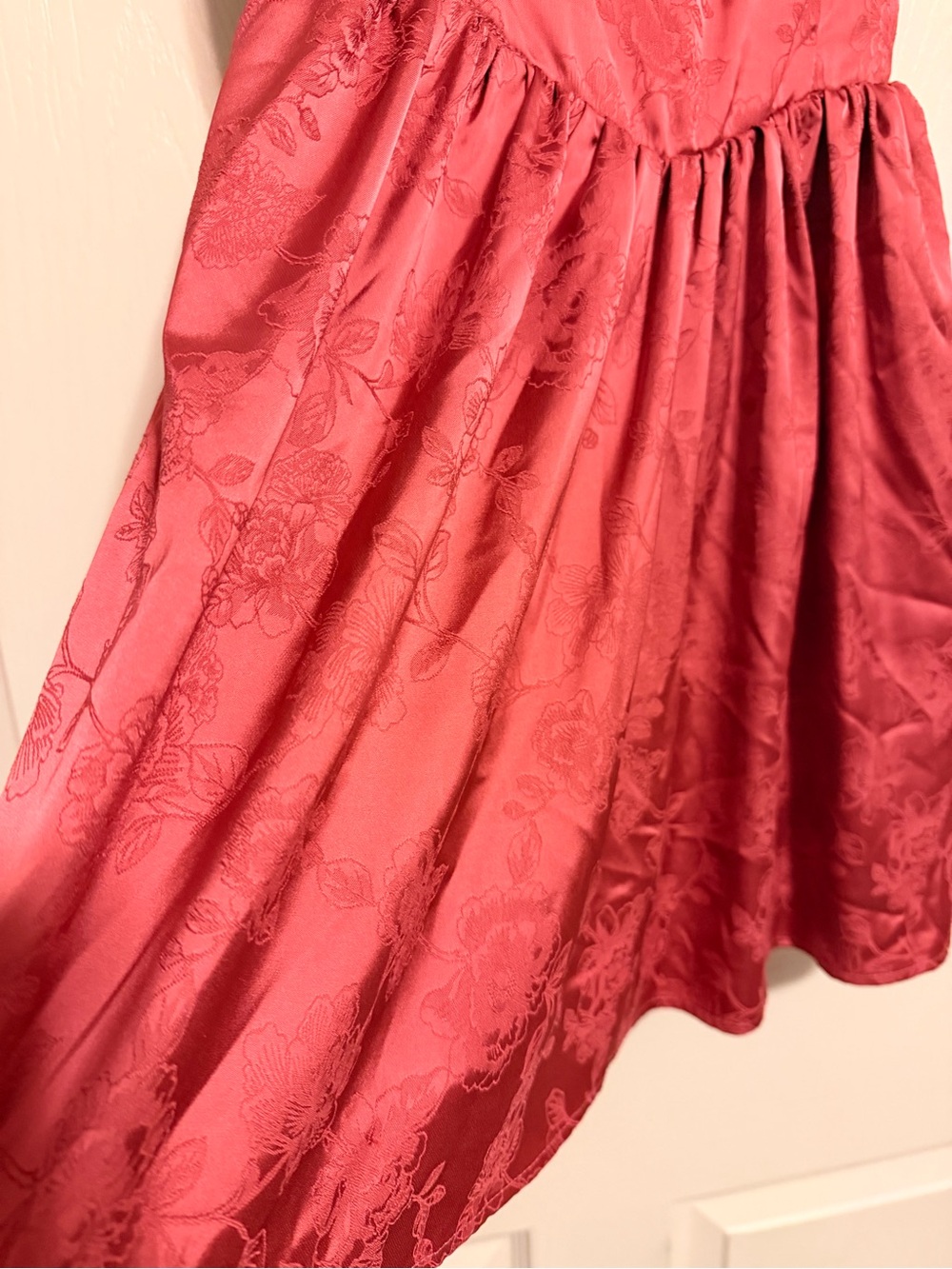Francesca's Red Ruffled Strap Mini Dress - Picture 3 of 5